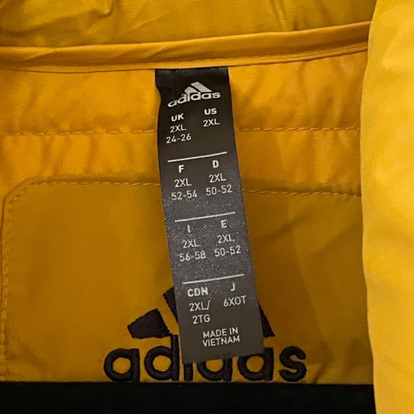 New adidas Women's Prime Cold.Rdy Puffer Down Vest Yellow - Picture 8 of 10